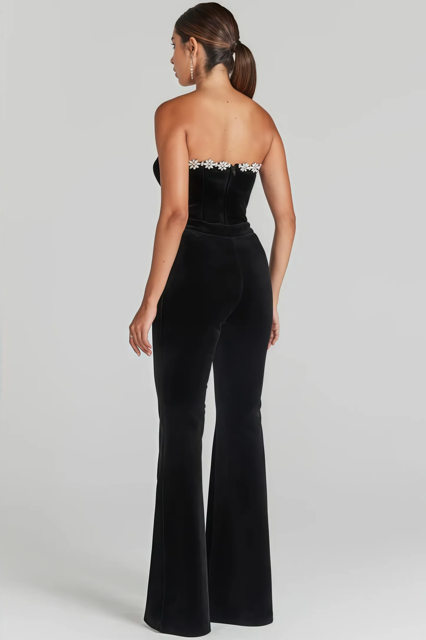 Fiona Black Skinny Sheath Jumpsuit