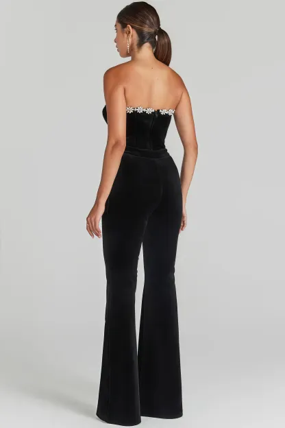Fiona Black Skinny Sheath Jumpsuit