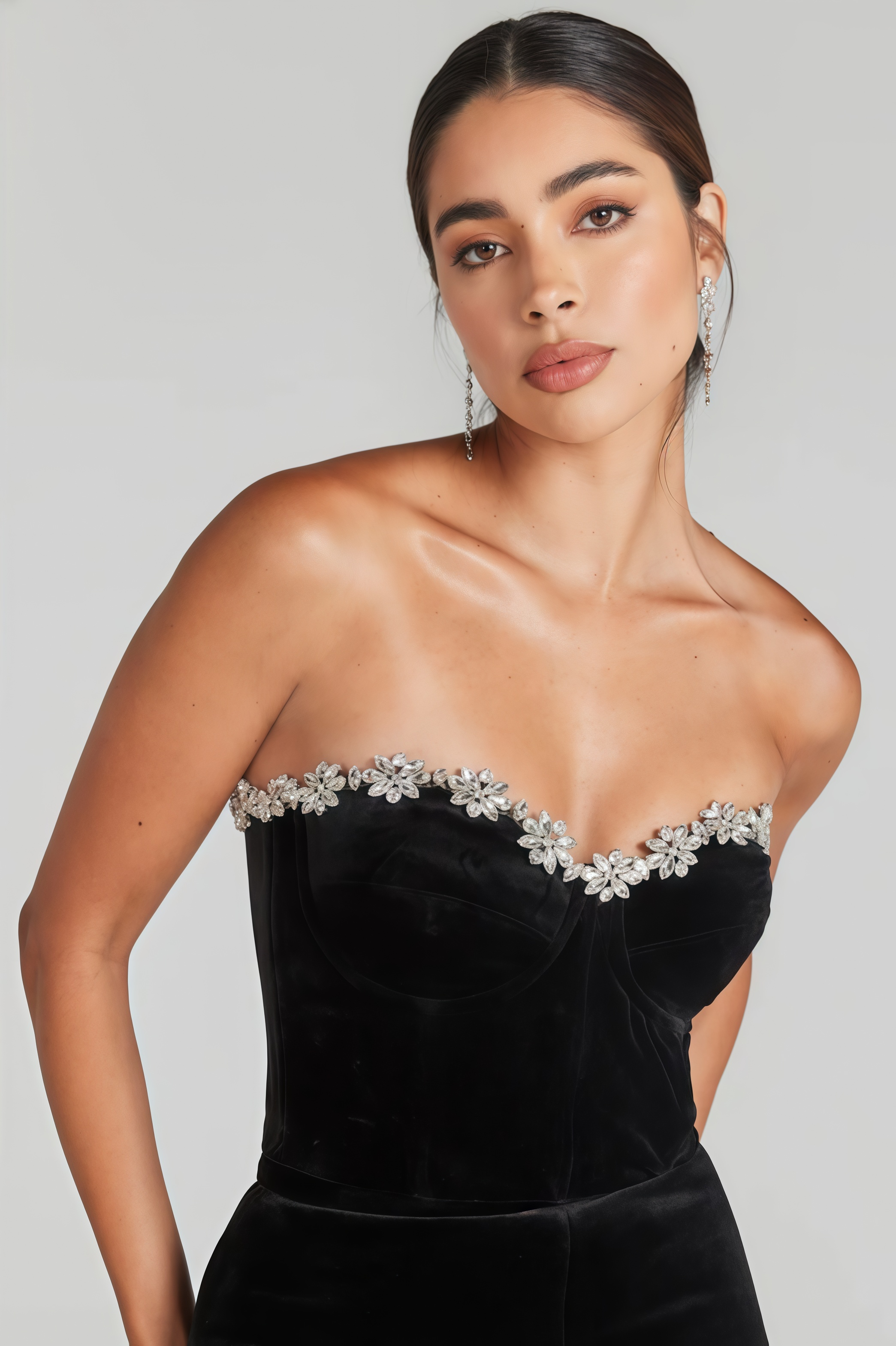 Fiona Black Skinny Sheath Jumpsuit