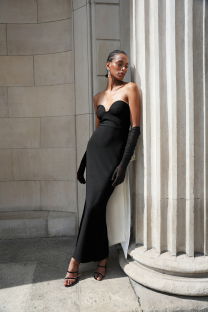 Iris Sleeveless Bow Bandage Maxi Dress