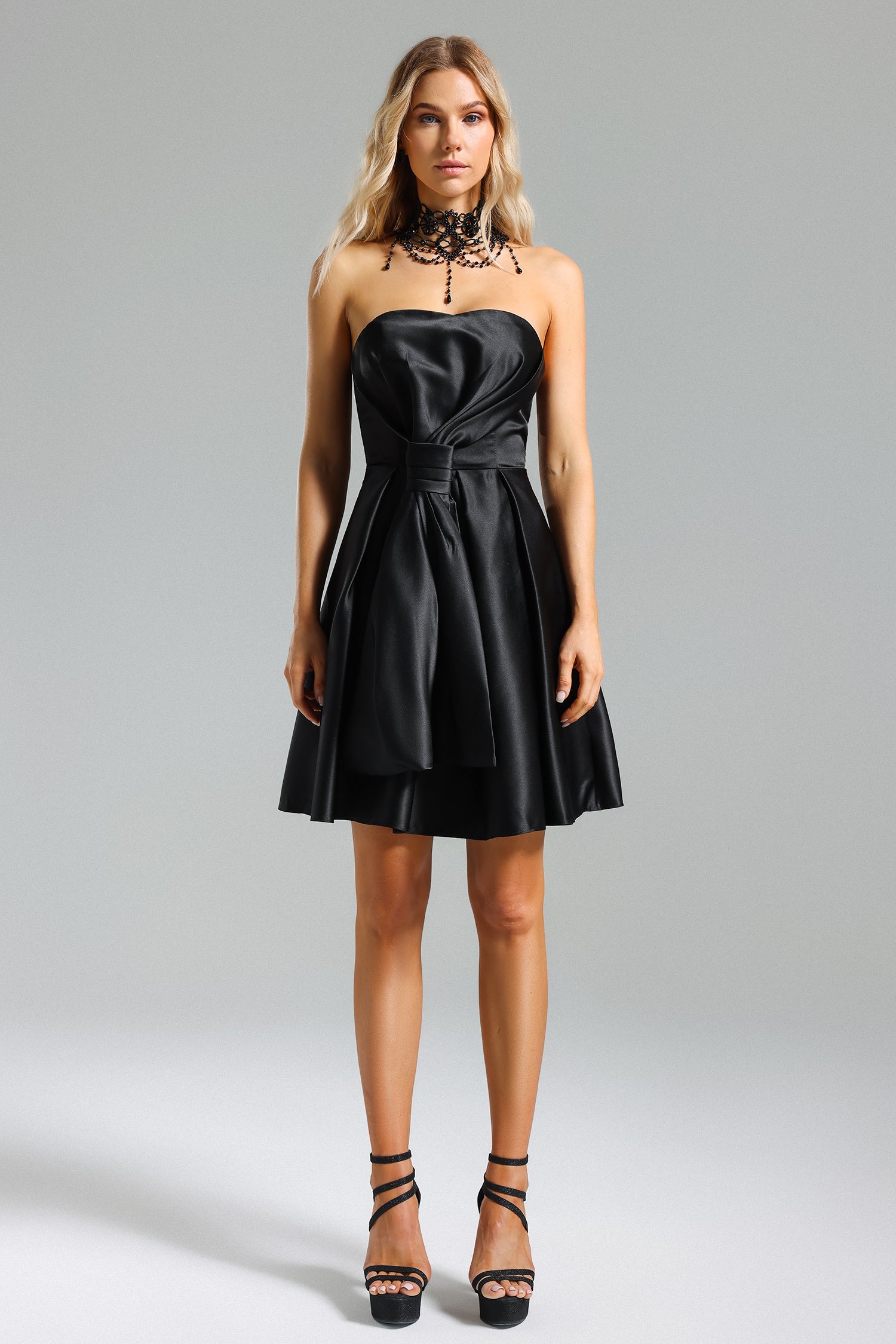 Dagny Satin Strappy Dress