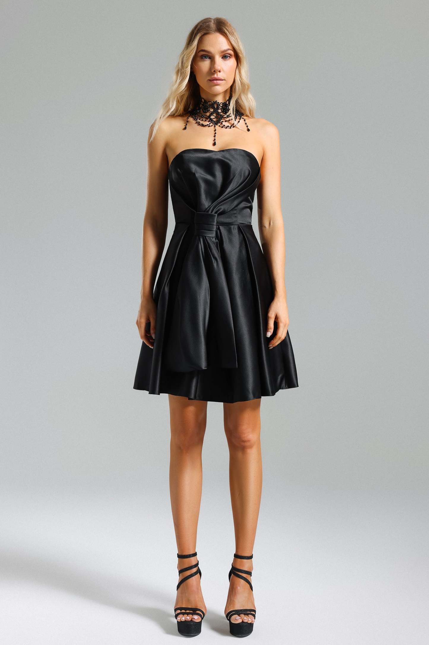 Dagny Satin Strappy Dress