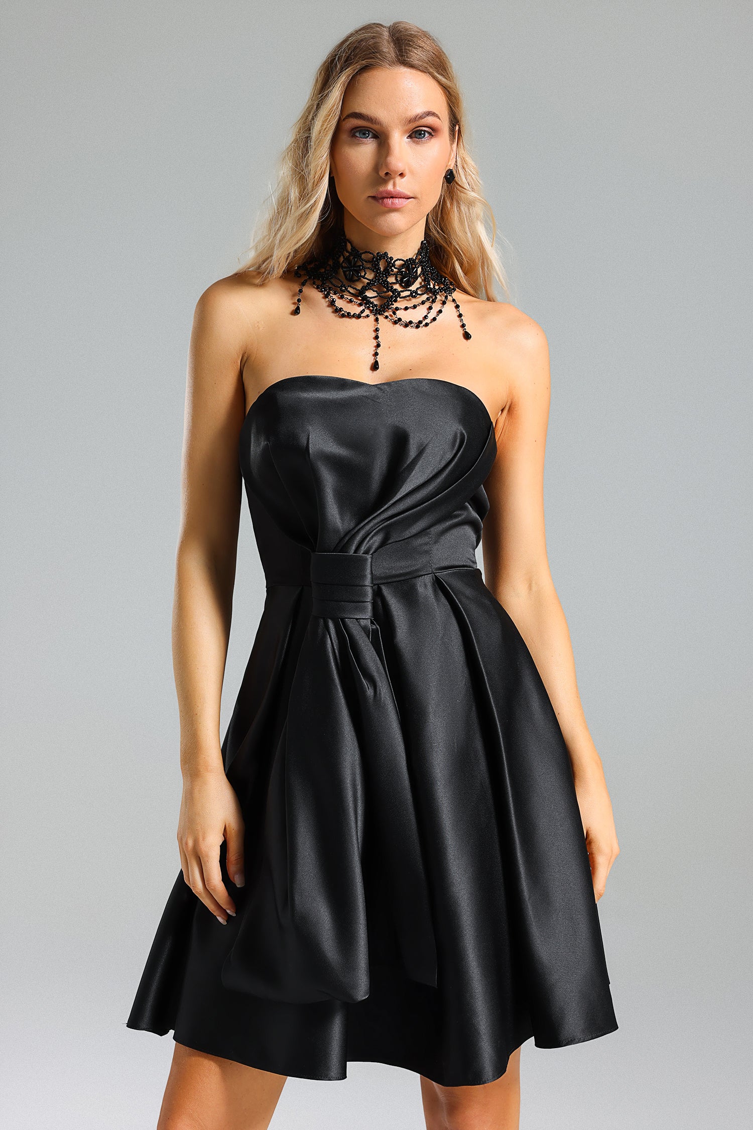 Dagny Satin Strappy Dress