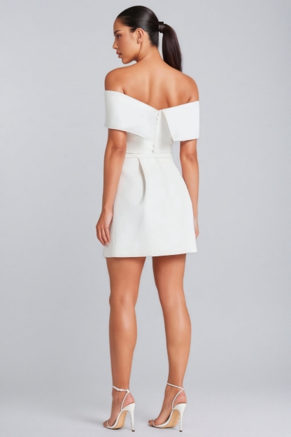Guadalupe White Off Shoulder Mini Dress