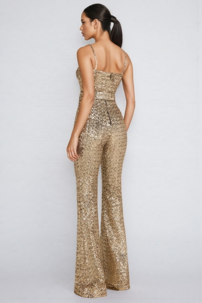Kimora Gold Sequin Jumpsuit