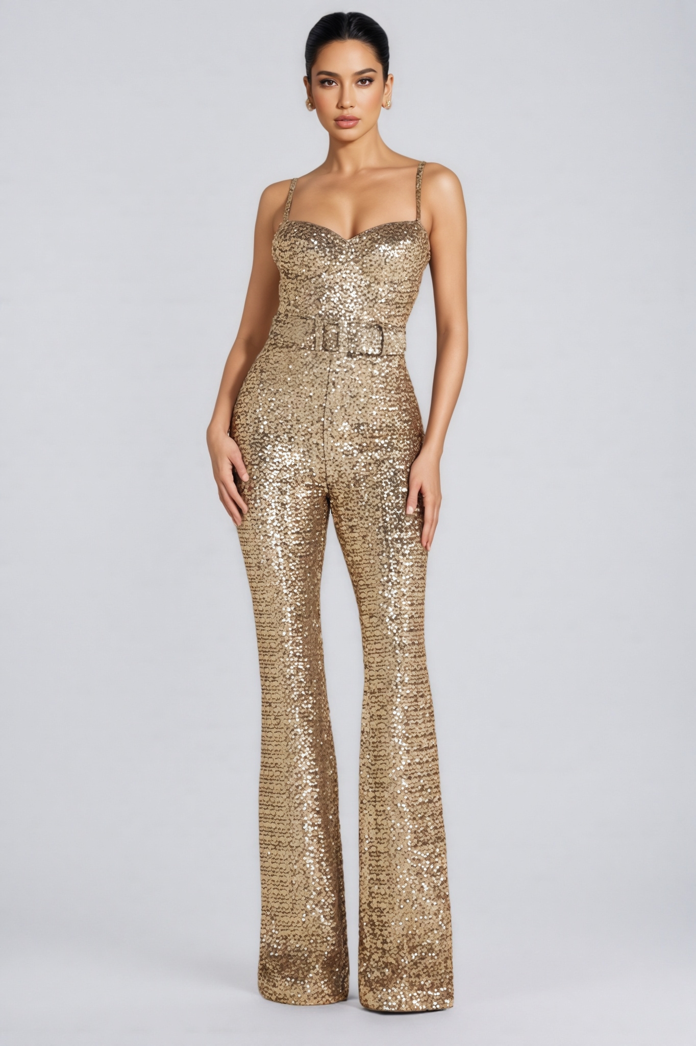 Kimora Gold Sequin Jumpsuit