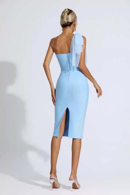 Elodia Blue Bandage Midi Dress