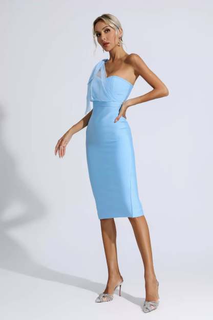 Elodia Blue Bandage Midi Dress