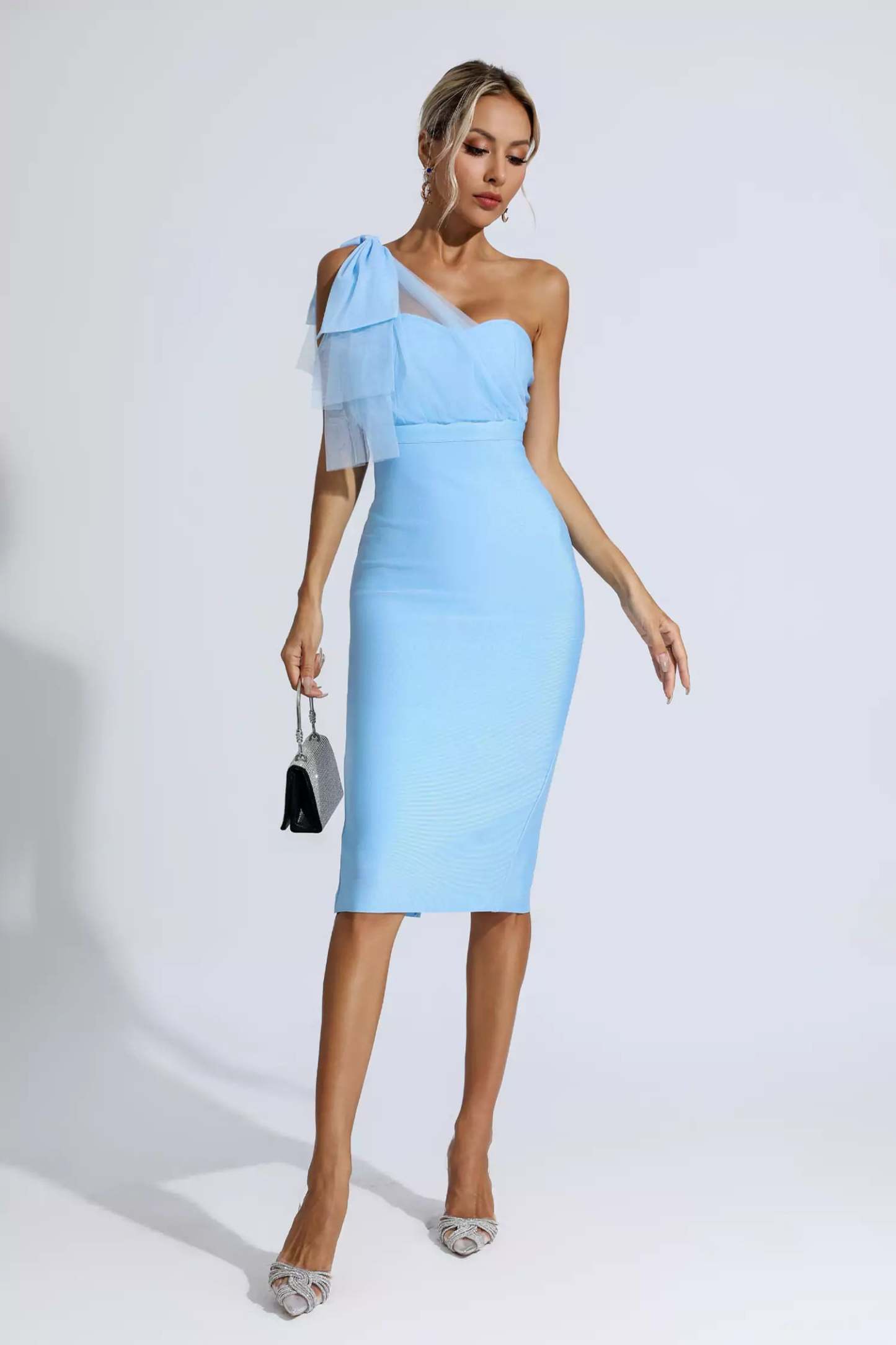 Elodia Blue Bandage Midi Dress