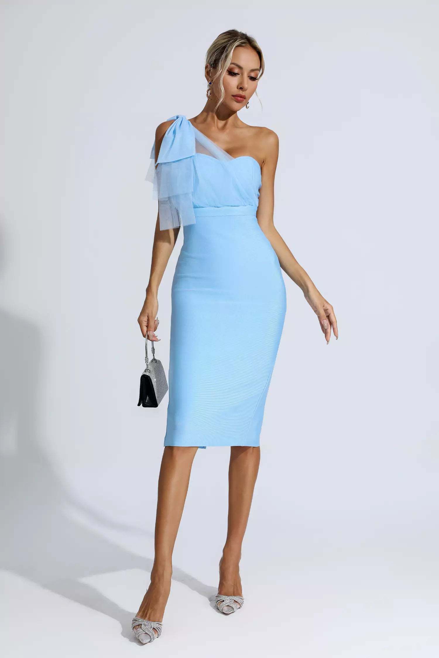 Elodia Blue Bandage Midi Dress