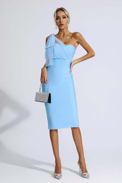 Elodia Blue Bandage Midi Dress