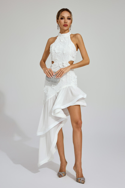 Kendra White Lace Cut Out Dress