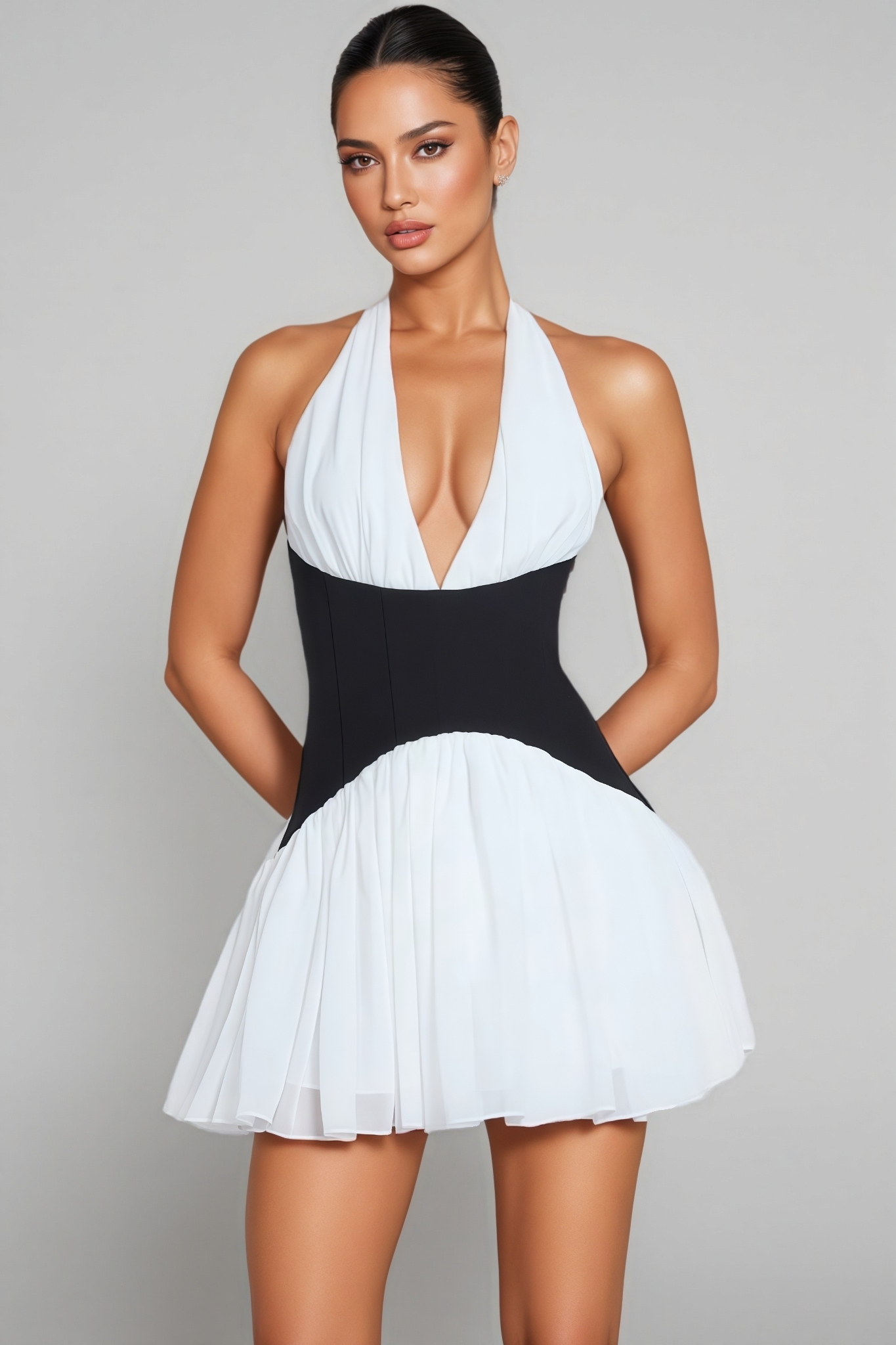 Kaitlyn Halter Neck Mini Dress