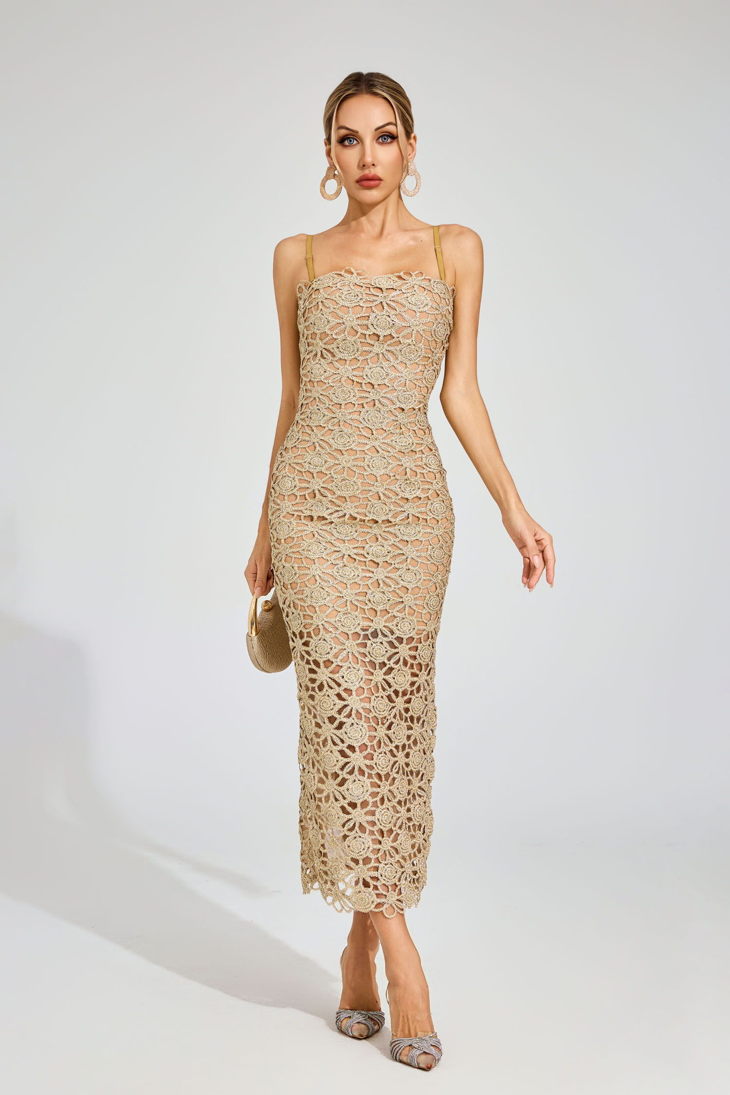 Clarine Champagne Slip Dress