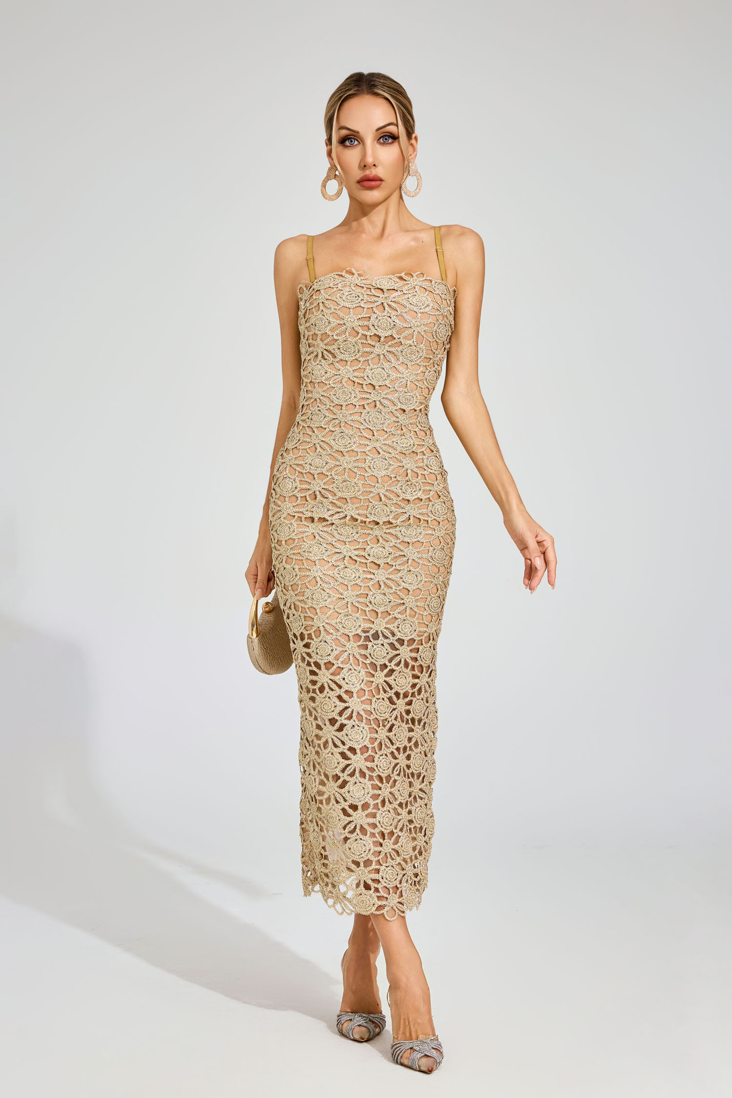 Clarine Champagne Slip Dress