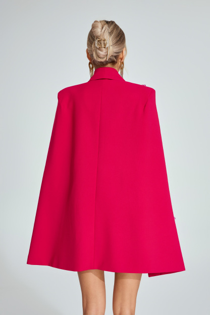 Alice Rose Red Cape - Sleeve Blazer Dress