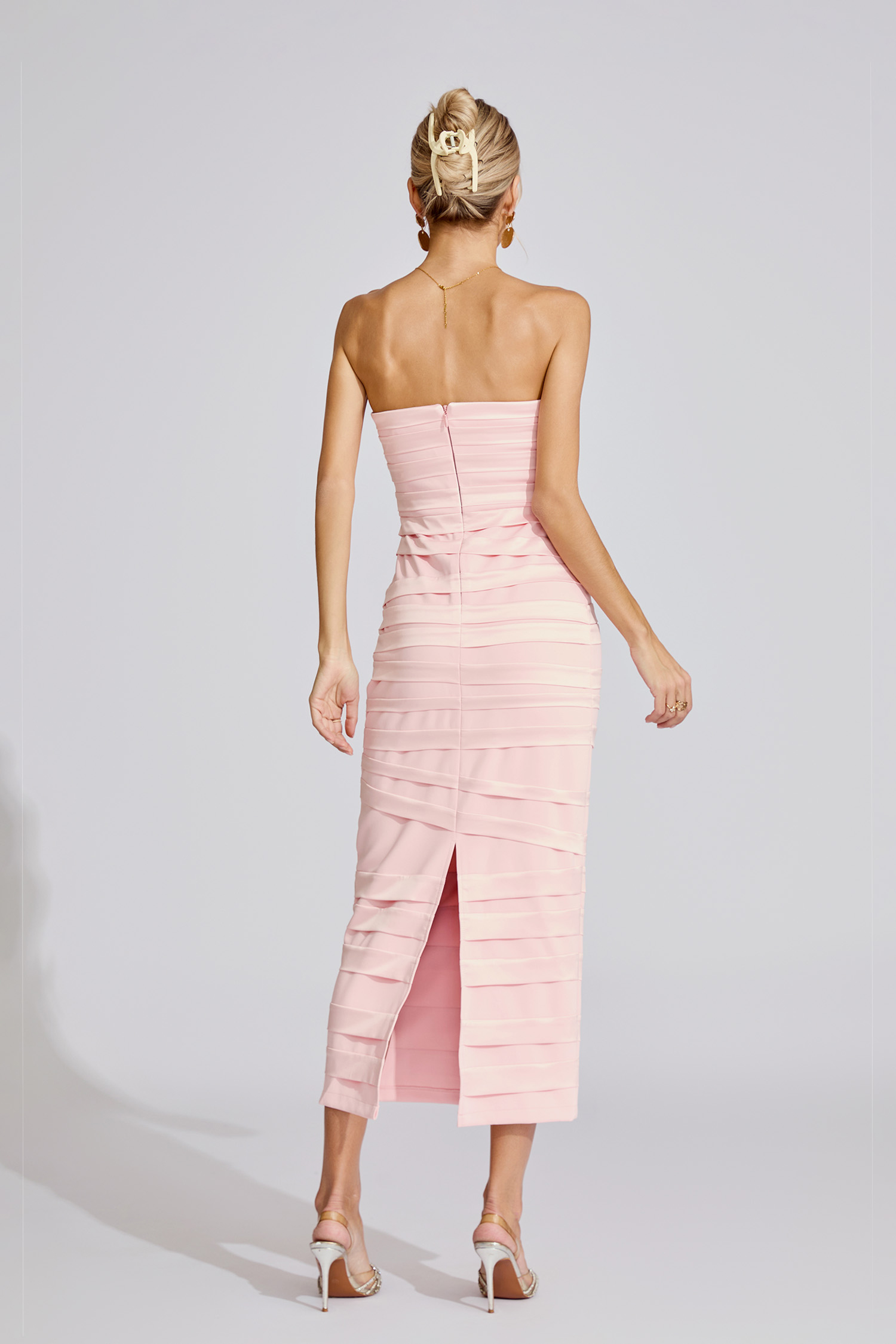 Everly Pink Bow Maxi Dress