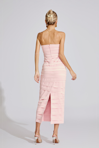 Everly Pink Bow Maxi Dress