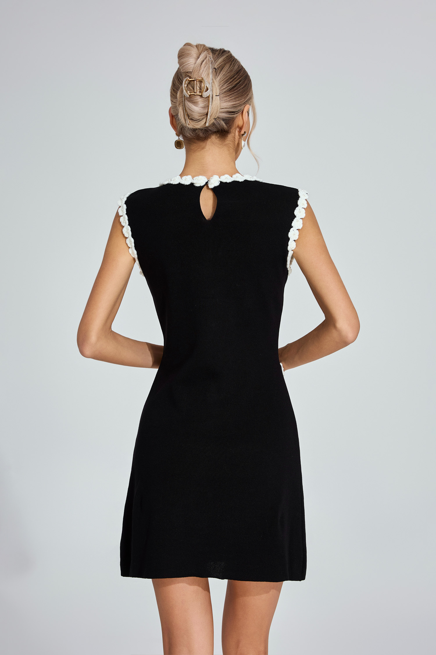 Sandra Black Knit Mini Dress