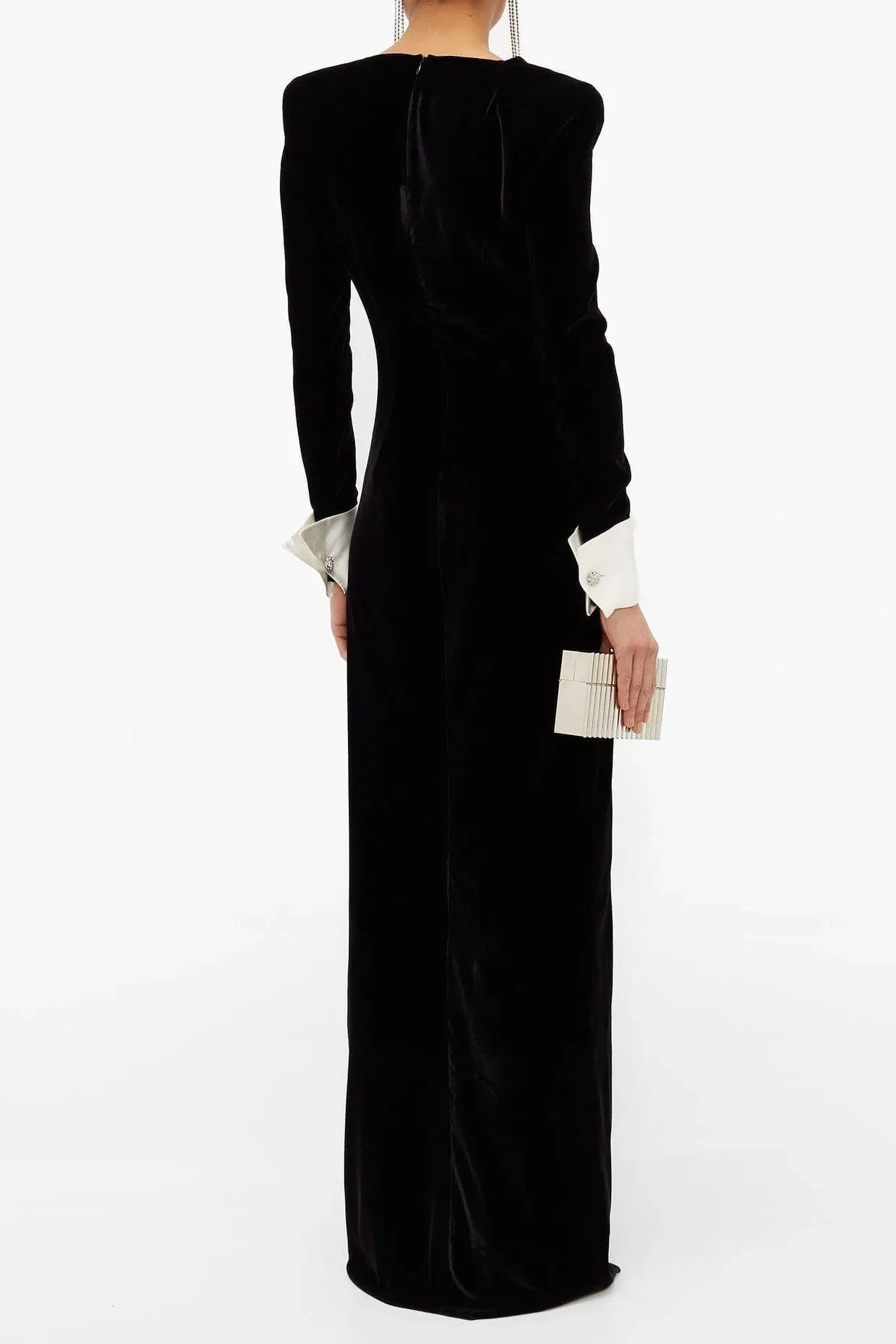 Kacey Long Sleeve V-Neck Slit Maxi Dress