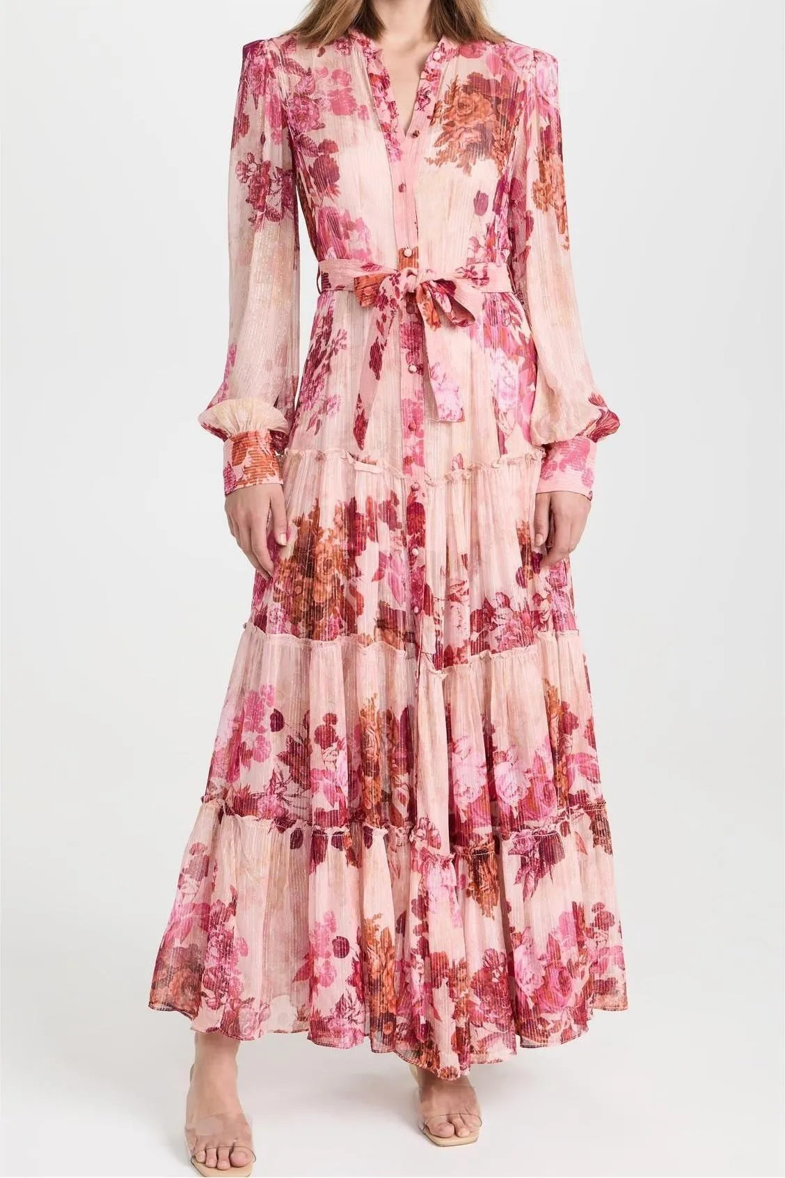 Ariana Floral Midi Sleeve Maxi Dress