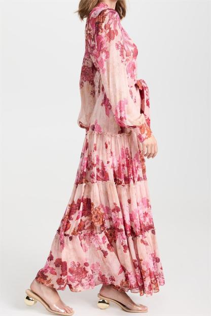 Ariana Floral Midi Sleeve Maxi Dress