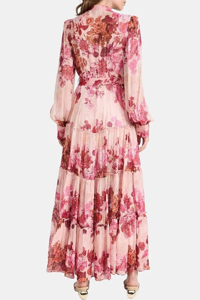 Ariana Floral Midi Sleeve Maxi Dress