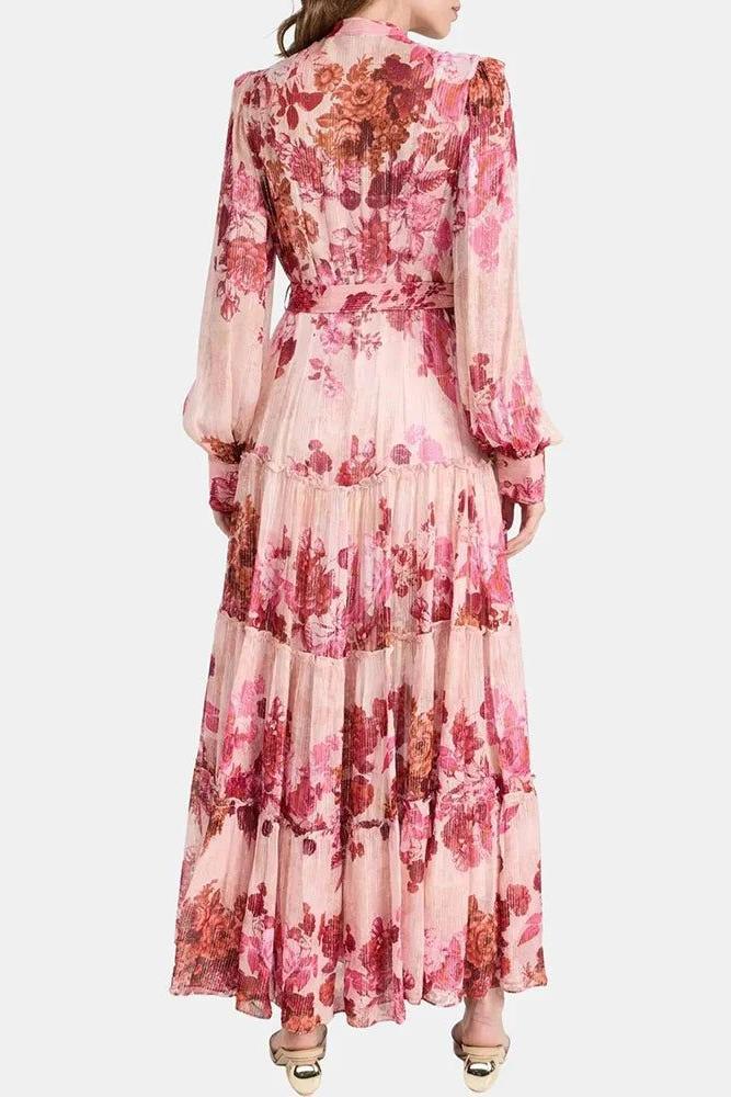 Ariana Floral Midi Sleeve Maxi Dress