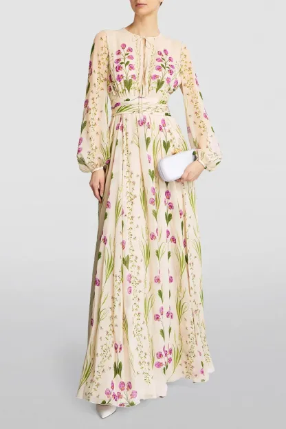 Kayleigh Floral Print Long Sleeve Maxi Dress