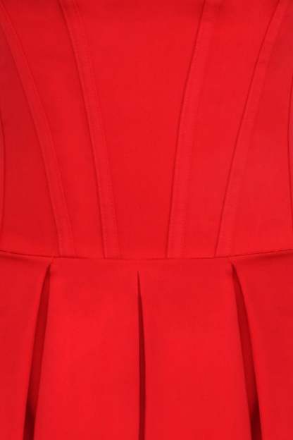 Evelyn Solid Strapless Sweetheart Neck Midi Dress