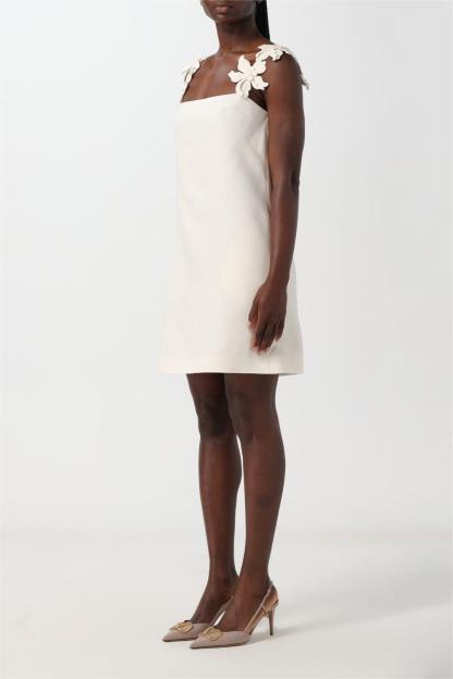 Gigi Solid 3D Flower Sleeveless Mini Dress