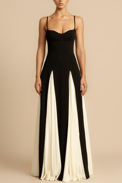 Gertrude Black Solid Jersey Sleeveless Maxi Dress