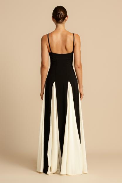 Gertrude Black Solid Jersey Sleeveless Maxi Dress