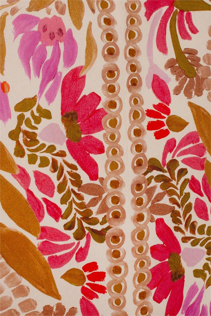 Paige Floral V-Neck Split Backless Midi Dress