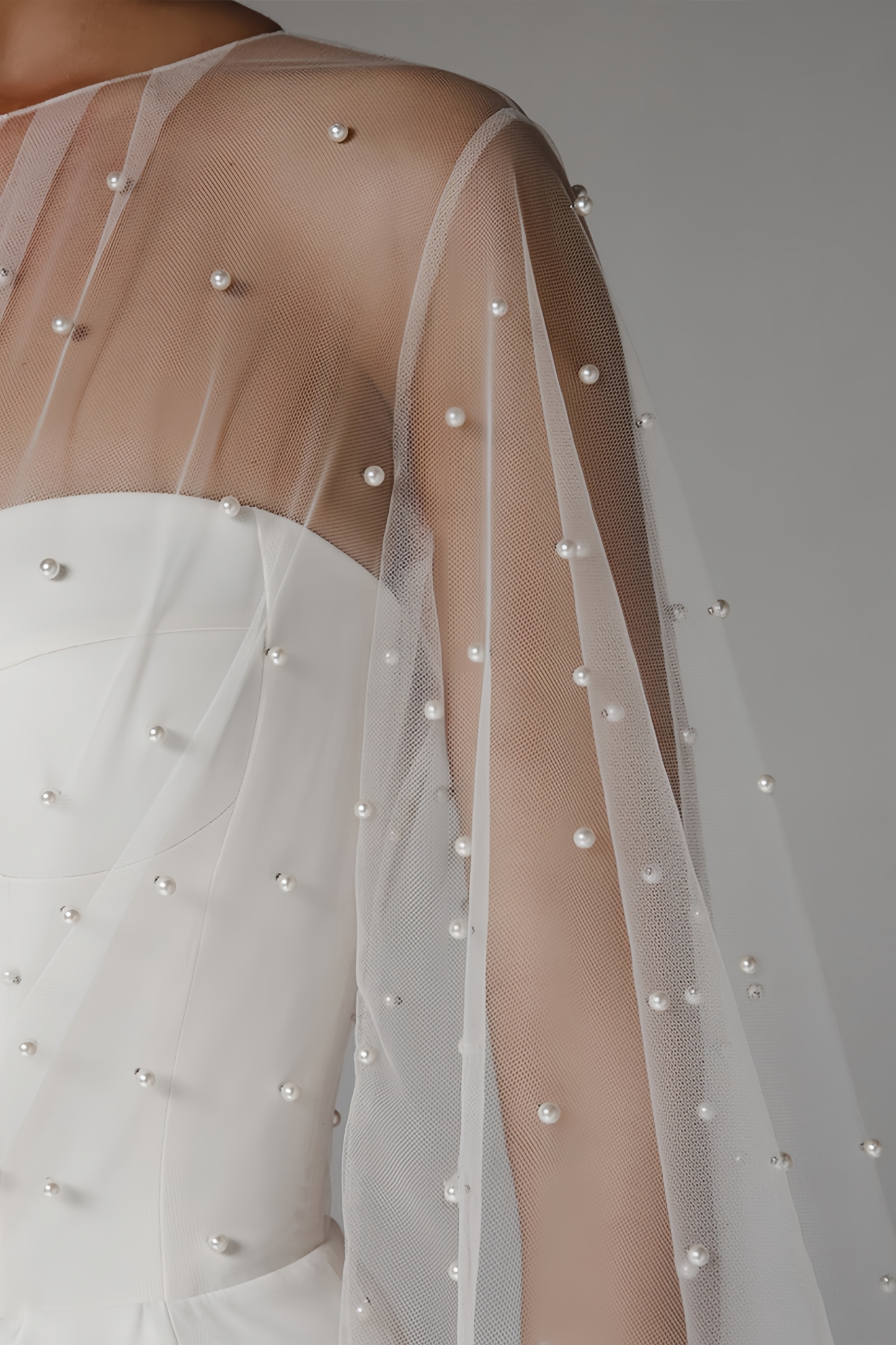 Kirsten Sheath Pearl Maxi Dress-White