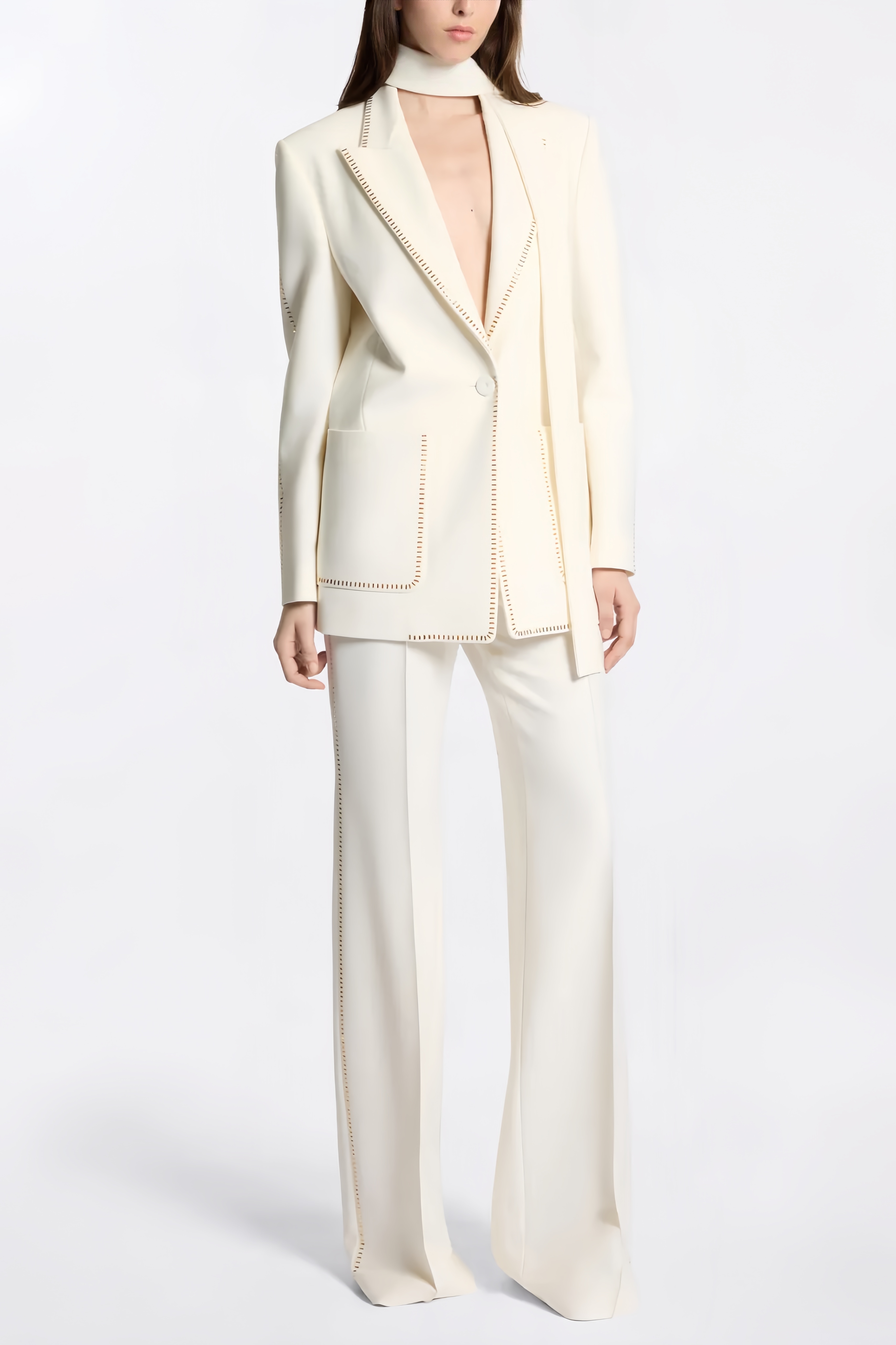 Ruby Rhinestone Pocket Blazer High Waisted Pants Set