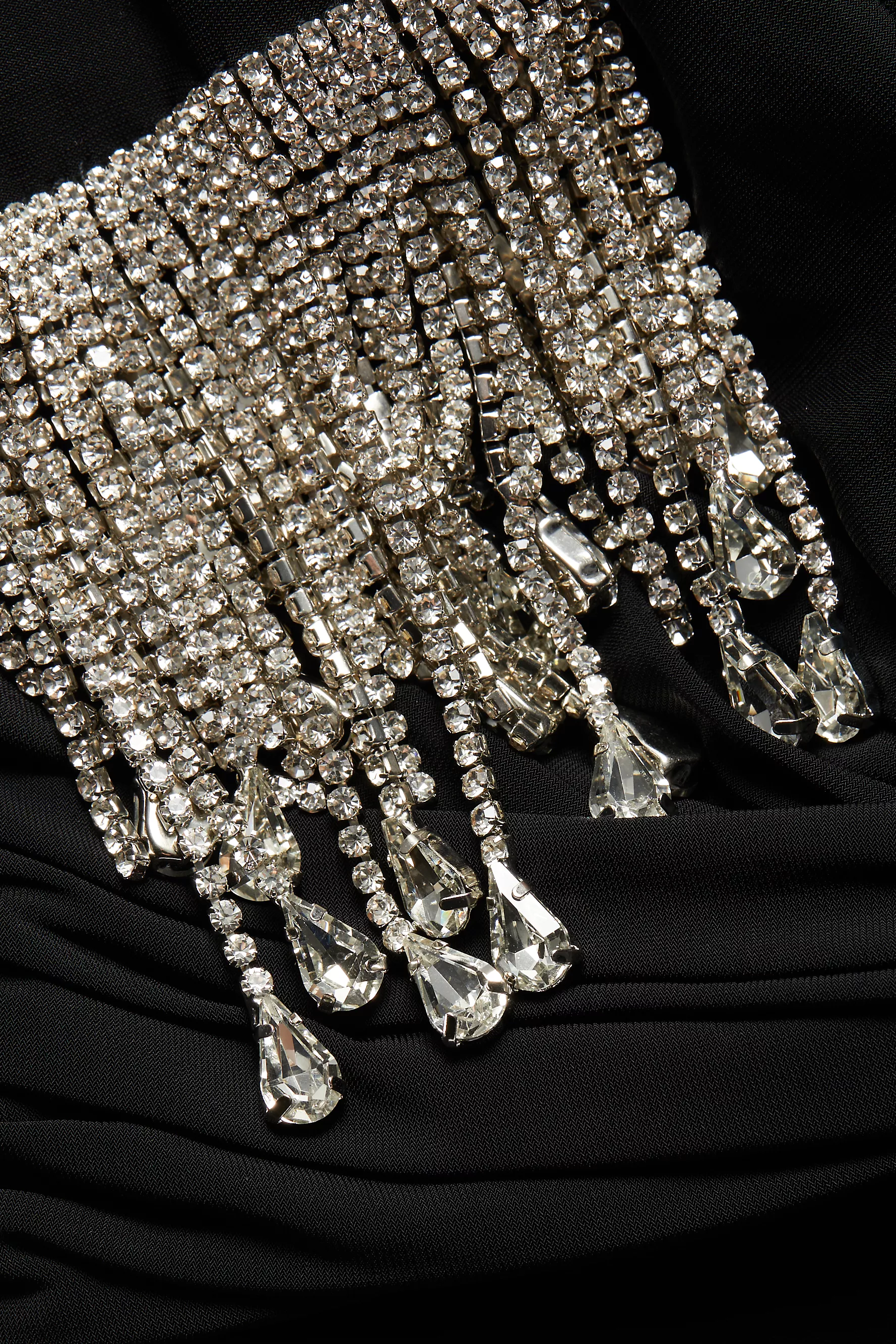 Ethel Rhinestone Jersey Split Midi Dress