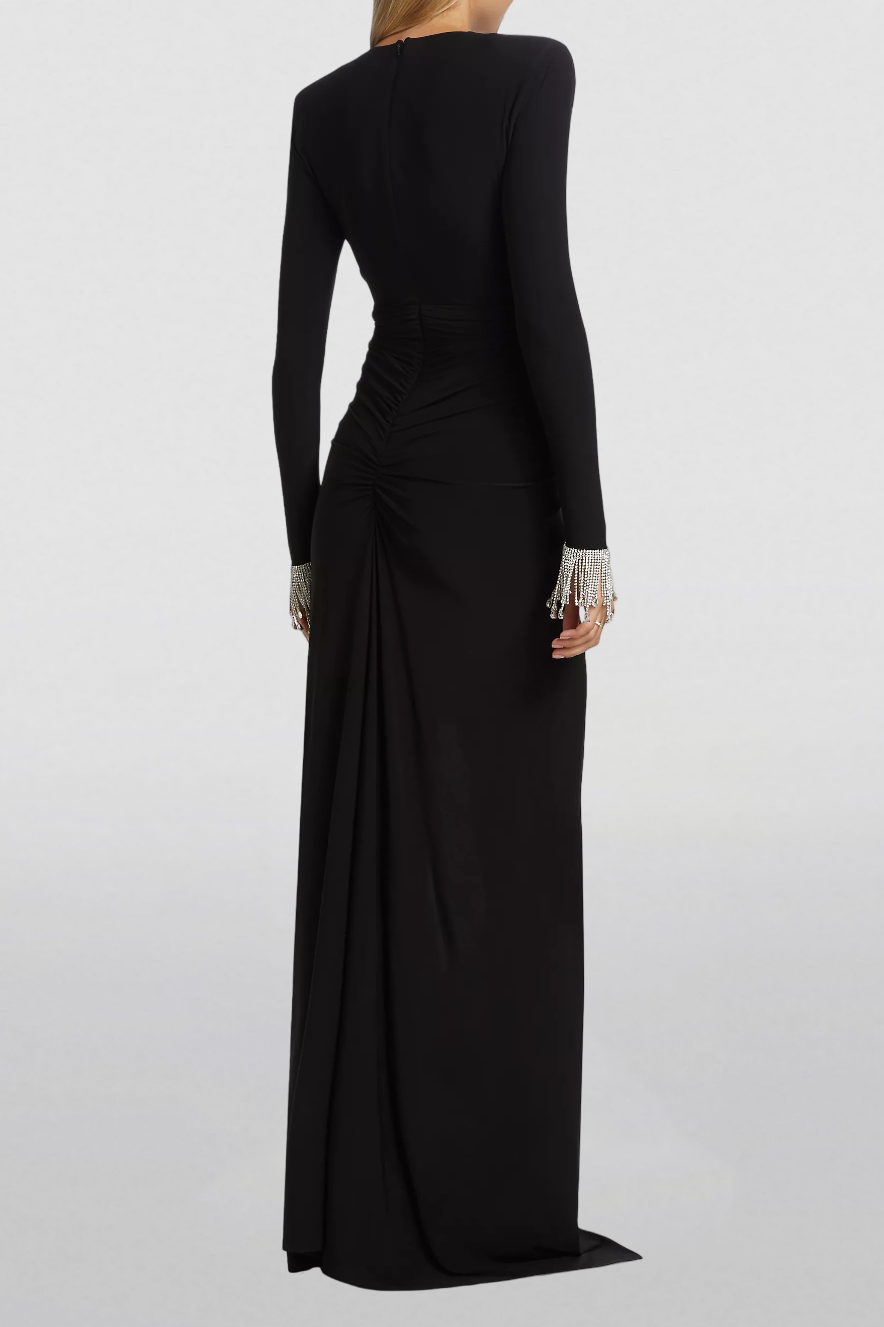 Ethel Rhinestone Jersey Split Midi Dress