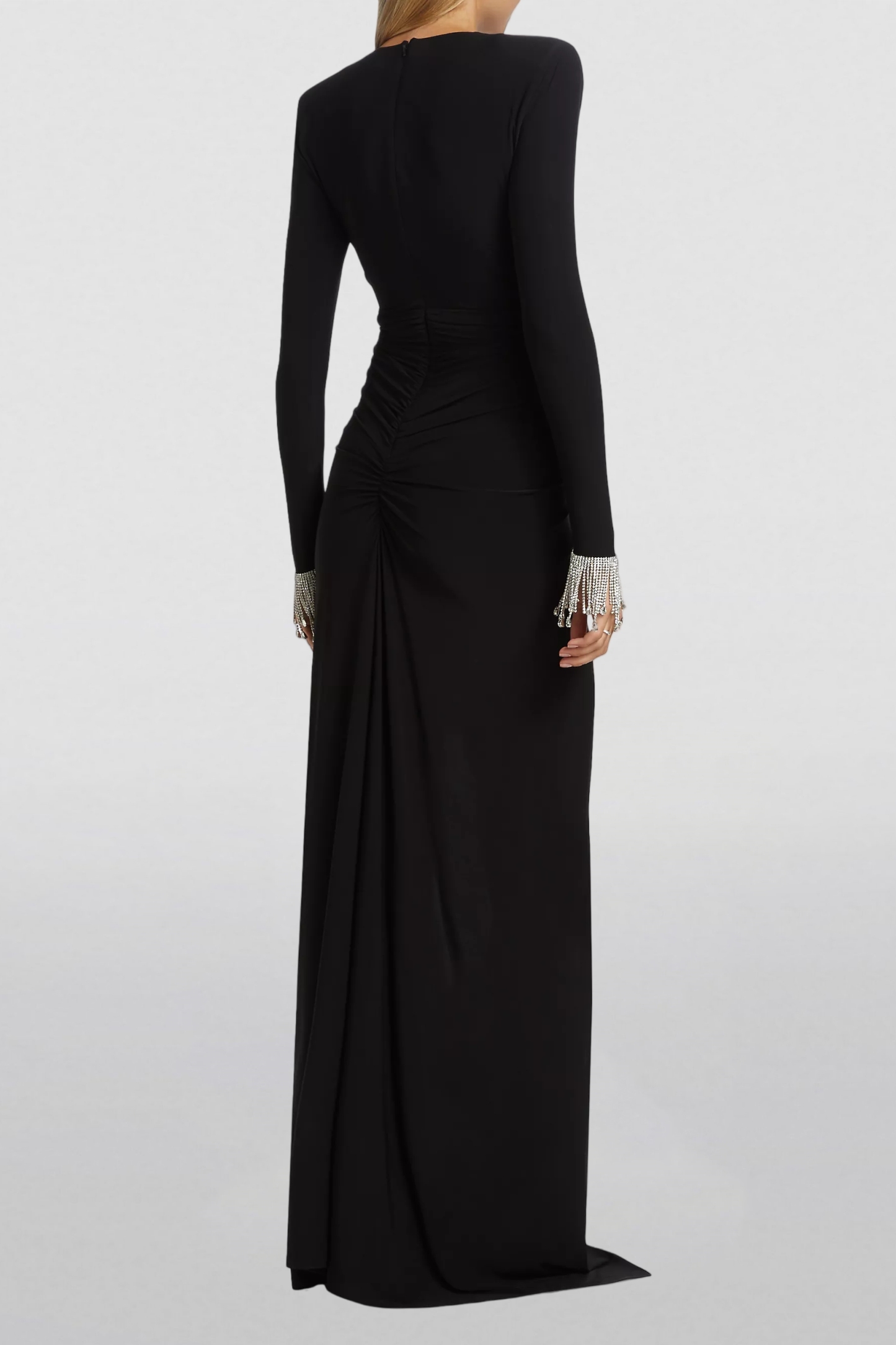 Ethel Rhinestone Jersey Split Midi Dress