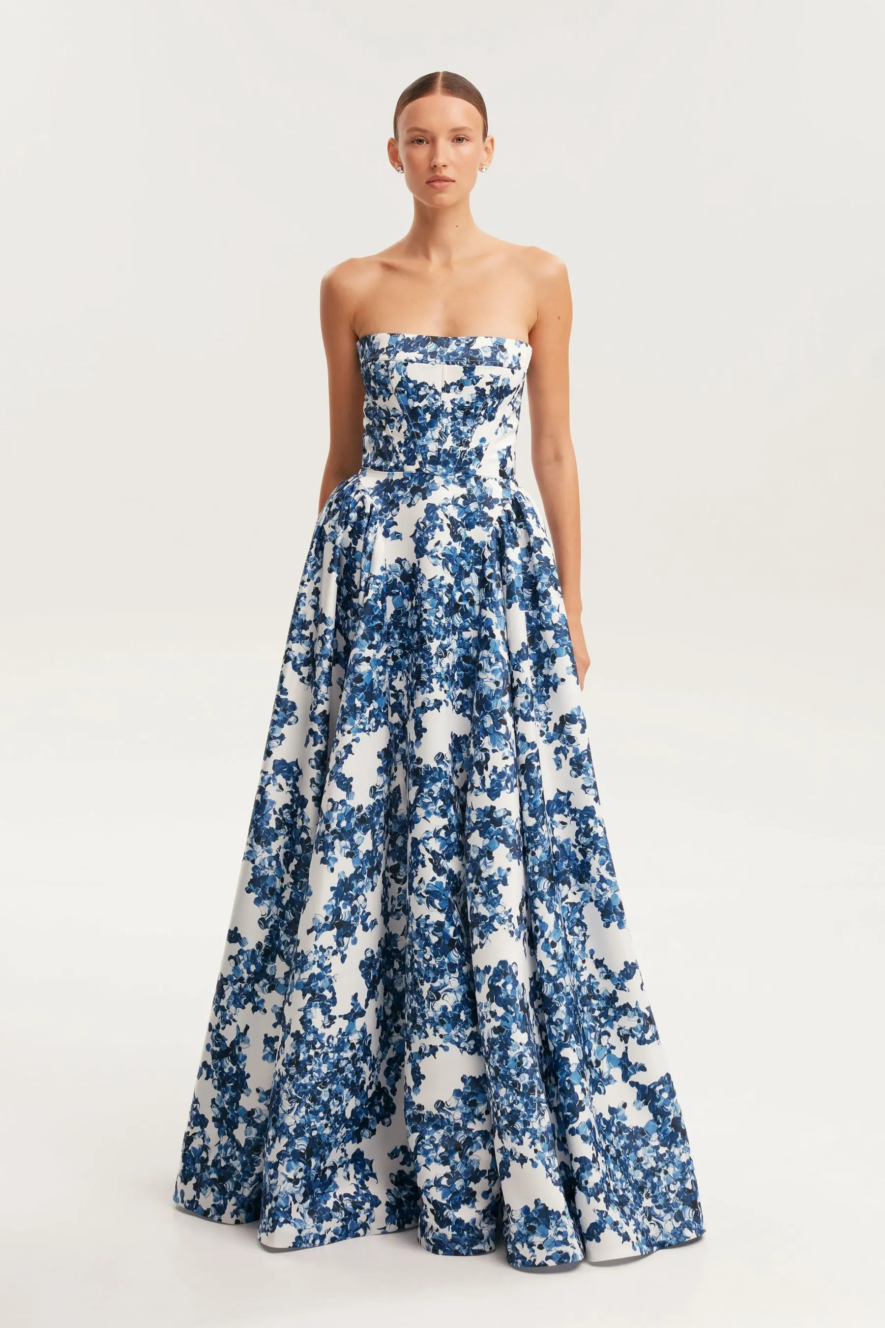 Merle Floral Off-Shoulder Sleeveless Midi Dress