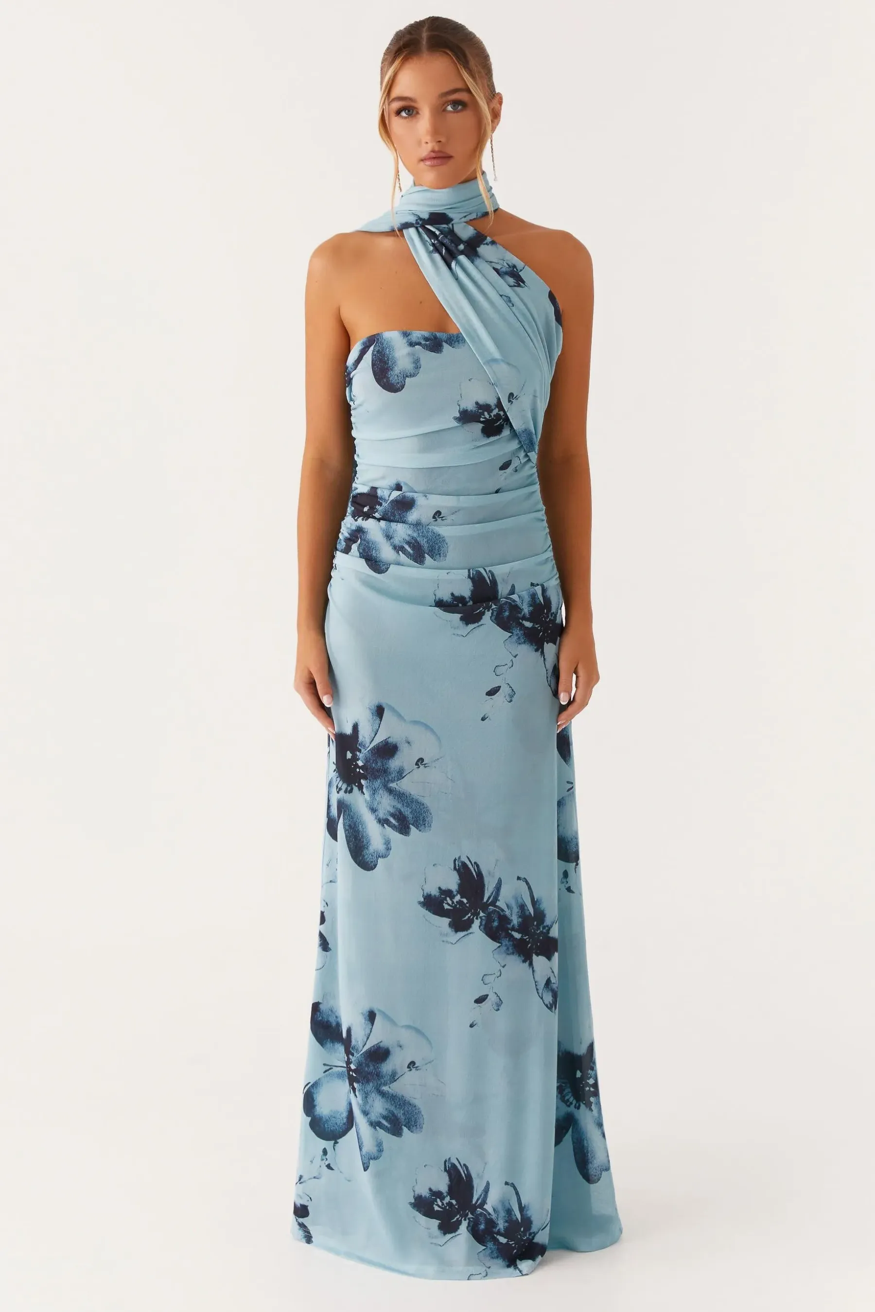 Dorinda Floral Gathering Sleeveless Midi Dress