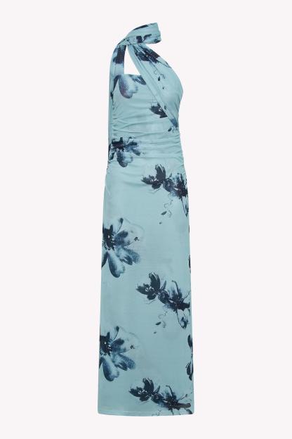 Dorinda Floral Gathering Sleeveless Midi Dress