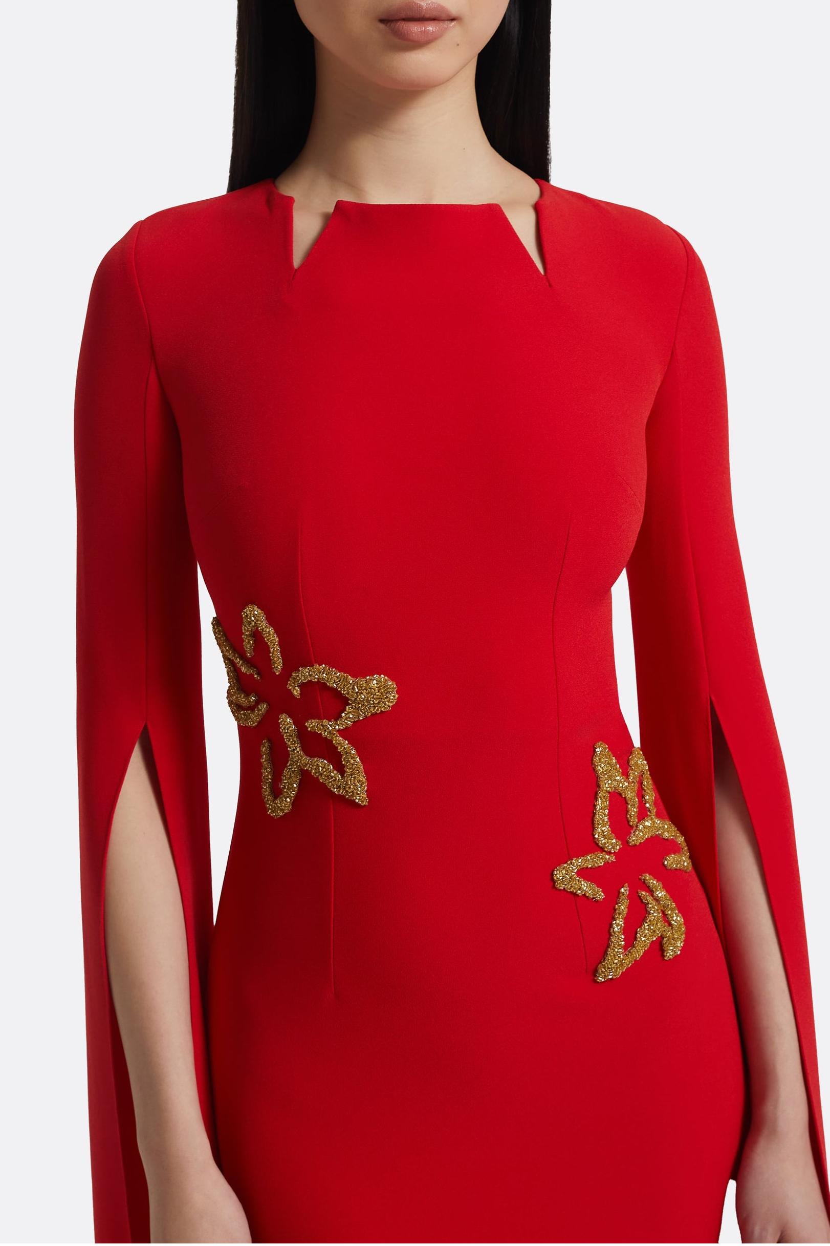 Kiana Embroidered Long Sleeve Maxi Dress