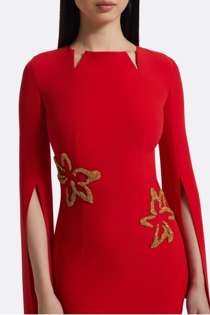 Kiana Embroidered Long Sleeve Maxi Dress