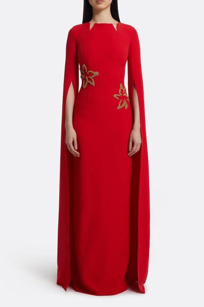 Kiana Embroidered Long Sleeve Maxi Dress