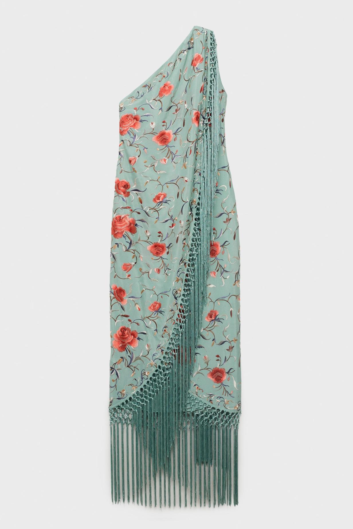 Egle Floral Tassel Halter Neck Midi Dress