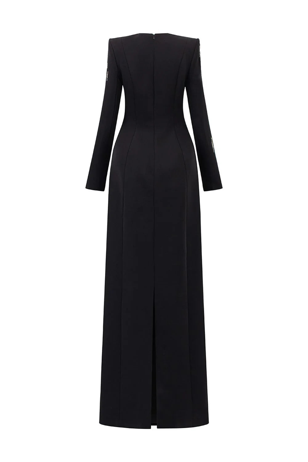 Eugenie Nail Bead Embroidery Long Sleeve Maxi Dress