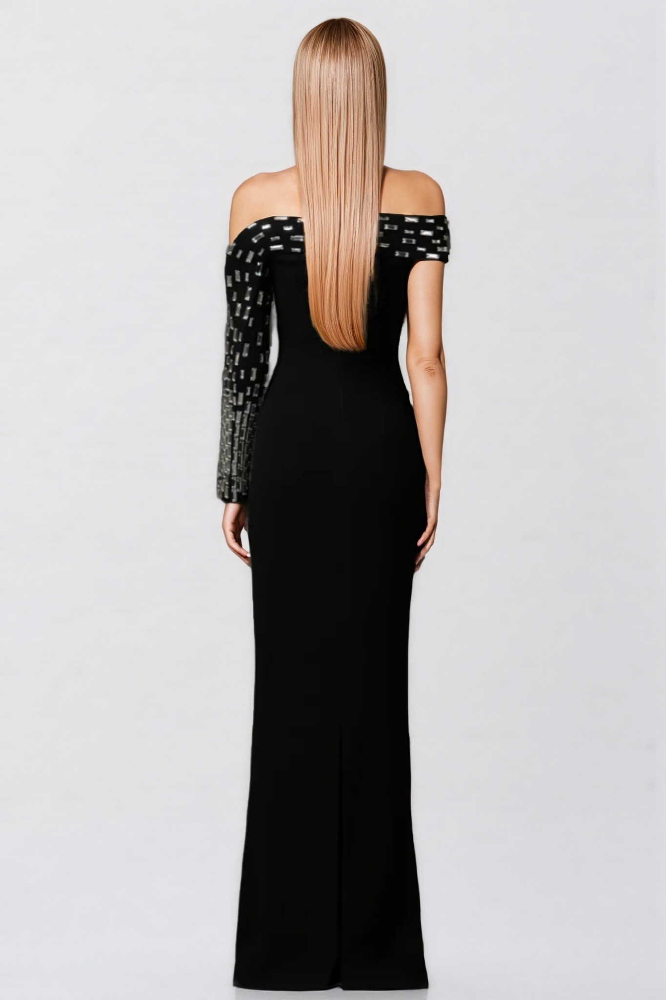 Agnes Diamond Black Bandage Maxi Dress