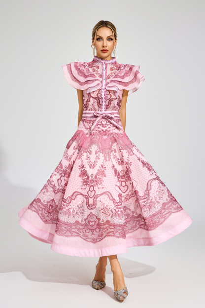 Arielle Pink Flower Printed Set