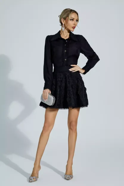 Selena Black Embroidery Set